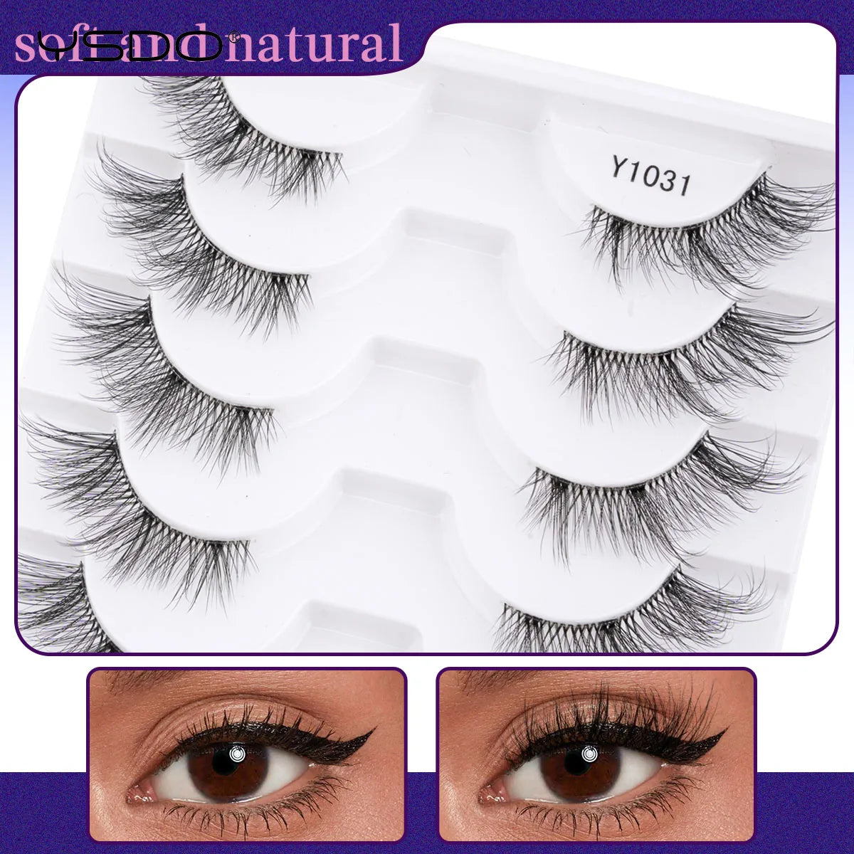 New Fox Half Eyelashes 3/10 Pairs 3D Mink Lashes Natural Eyelash Extension Cat Eye Eyelashes Makeup Tools faux Cils maquiagem - Blinksy